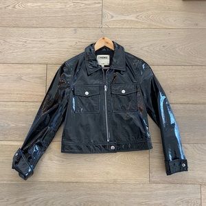 L’Agence Black Patent Jacket size S